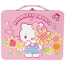 Hello Kitty Pastel Kindness Tin Lunchbox Pink - £15.72 GBP