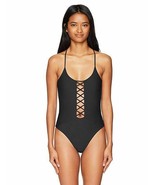 Rip Curl Women&#39;s Designer Surf Lattice One Piece Swimsuit, Black/Black, S - $38.28 CAD