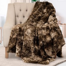 Faux Fur Throw Blanket - Soft, Fluffy, Fuzzy, Plush, Thick, Minky Throws, 50x65 - £31.97 GBP