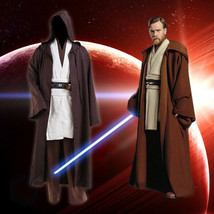 Star Wars Jedi Knight Obi-Wan Kenobi Uniform Halloween Cosplay Costume+C... - £64.73 GBP