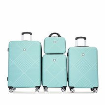 Lightweight ABS Suitcase Set (14-28&quot;) Light Blue - £139.94 GBP