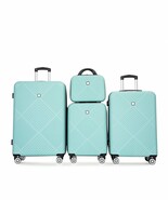 Lightweight ABS Suitcase Set (14-28&quot;) Light Blue - $183.99
