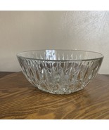 Vintage Pasari Crystal, Clear Glass Serving Bowl, Criss-cross Pattern, I... - $7.69
