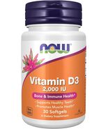 NOW Foods Supplements, Vitamin D-3 2,000 IU, High Potency, Structural Su... - $2.96