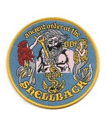 Crossing The Line Ancient Order Of The Shellback King Neptune Iron On Navy Patch - $17.99