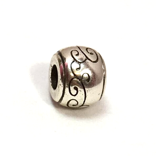 Brighton Mini Scroll Bead, Silver Finish, J95920, New, Fits MINI ONLY - $6.65