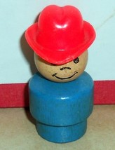 Vintage 80&#39;s Fisher Price Little People Farmer Dad Man W/W #663 716 915 ... - £17.72 GBP