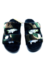 Dearfoams Double Strap Slide Slipper- Camouflage , M (US 7-8) - £14.93 GBP