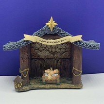 Thomas Kinkade nativity garland figurine manger baby Jesus holy night creche vtg - £31.54 GBP