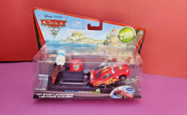 Disney Pixar Cars Lightning Mcqueen #95 Pit Stop Launchers (Launch &amp; Race) Rare - £27.36 GBP