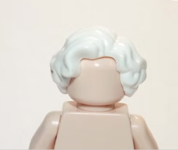 PAPBRIKS White Wavy hair piece for Custome Rare Minifigures - $3.50