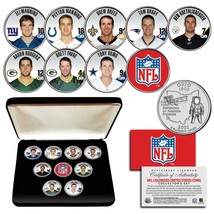 NFL Future HOF QB&#39;s Ohio State Quarter 9-Coin Set BOX Brady Brees Manning Favre - £29.79 GBP