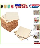 Versatile 4&quot; Wooden Cutouts - 50 Pack of Unfinished Squares for Coaster ... - $37.18 CAD