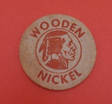 Wooden Nickel Advertising Token FRANK&#39;S CROSS ROADS TAVERN Aztlan, Wisco... - £13.00 GBP