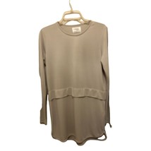 Sincerely Jules Long Silky Tunic Top Blouse in Gray XSmall - $14.84