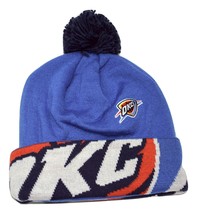 Oklahoma City Thunder OKC adidas KU80Z NBA Basketball Logo Pom Knit Hat Beanie - $20.85