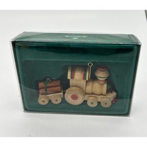 Hallmark Ornament Wooden Train Tender Nostalgic Childhood Series 1985 2nd in Ser - £11.18 GBP