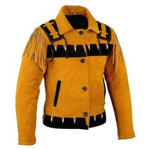 Western Indian Carnival Fashioning Suede Leather Jacket - £240.97 GBP