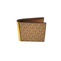 Michael Kors Cooper Billfold Passcase Wallet Bifold Daisy Yellow MK Logo - $1,206.53 MXN
