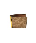 Michael Kors Cooper Billfold Passcase Wallet Bifold Daisy Yellow MK Logo - $1,206.53 MXN
