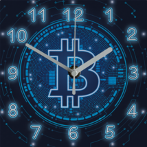 Cryptocurrency Wall Clock - BITCOIN NEON - $30.24+