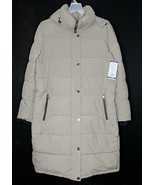 DKNY Women&#39;s Long Puffer Quilted Zip Coat Hooded Thistle XXL- NEW With T... - $34.60