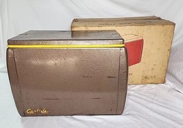 Vintage Vintage Carlisle Brown &amp; Gold Cooler w/ Box - £62.75 GBP