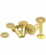 Fujiyuan 10 pcs 12mmx4mmx12mm Brass Rivets &amp; Burrs Permanent Fasteners G... - $9.69 CAD