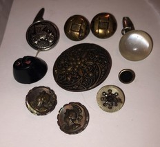 Lot Of 10 Random Unique Ornate Unusual Buttons - $11.57