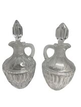 Vintage Pressed Clear Glass Cruet Set - $18.99