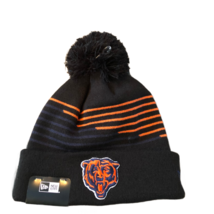 New NWT Chicago Bears New Era Zig Zag Logo Cuffed Pom Knit Beanie Hat - £19.67 GBP