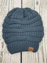 Embroidery Unisex Knit Winter Warm Ski Hat Fold-Up Beanie Cap - $23.75