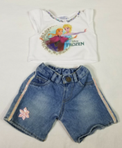 Build a Bear Workshop Disney Frozen Outfit - Anna + Elsa T-Shirt w/ Sequin Jeans - $12.73
