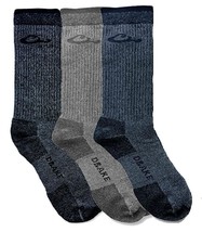 Drake Mens Premium Thermal Merino Wool Cushion Seamless Hiking Crew Sock... - $13.99