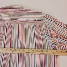 Lucky Brand Dungarees Men's Red Gray White Stripes Shirt Long Sleeve Size Large image 13