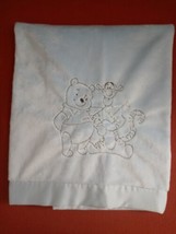 Disney Baby Winnie The Pooh Embroidered Plush Blanket w/Trim - £53.81 GBP