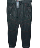 True Religion Men’s Black Special Shiny Finished Cotton Jogger Pants Siz... - £101.34 GBP