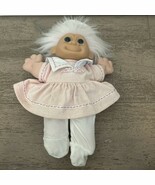 Troll Doll BUFFY Girl w/Pink Dress Hat 12&quot; Vintage 1990&#39;s Russ Berrie Tr... - $281.18 MXN