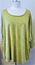 Eileen Fisher Top Size-L Chartreuse 70%Silk/30%Cotton - £37.37 GBP