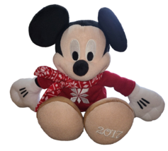 Disney Store 2017 Mickey Mouse Winter Christmas Holiday Scarf and Sweater 14&quot; - $12.47