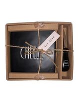 Rae Dunn CHEESE &amp; CUT Cheese Board Plate Set with Knife Gift Set Black R... - $18.00