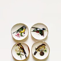 Dollhouse 4 Plates Chubby Birds CDD39 By Barb Wall Art Miniature - $20.63