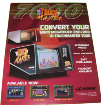 Touch Master 7000 Arcade Flyer Original Vintage UNUSED Promo Art Megatouch #2 - £12.92 GBP