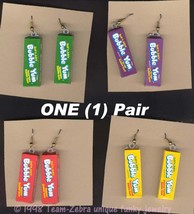Funky Bubble Yum Earrings Punk Novelty Candy Food Gum Charms Costume Jewelry-1PR - £5.49 GBP