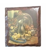 Vtg 1960s Decoupage Hanging Still Life Art Retro Wall Picture - £14.20 GBP