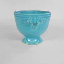 Vintage Fiestaware Turquoise Handled Sugar Bowl No Lid 40s 50s Homer Laughlin - £52.36 GBP