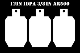 12in.Tall IDPA/IPSC Steel Targets - 3/8in. AR500 Targets - 3pc. Metal Gong Set - £82.28 GBP