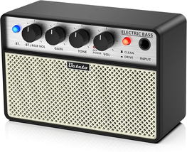 10W Mini Bass Amp, Portable and Rechargeable Bass Guitar Practice Amplif - $1,212.21 MXN