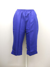 Salon Studio Ladies Capris Pockets Straight-Leg Blue Size 20 Petites - £19.92 GBP