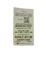 Vintage Cleveland National Air Show Ticket Stub 1996 1990s VTG Burke Airport - £6.17 GBP
